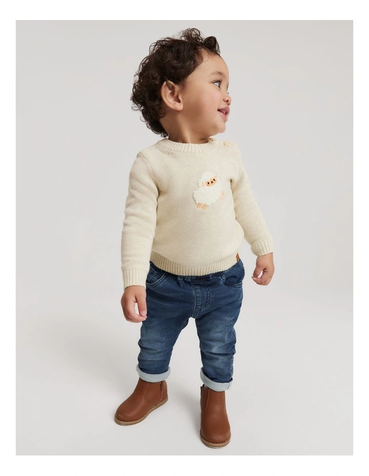 Cotton Sheep Knit in Oatmeal image 1