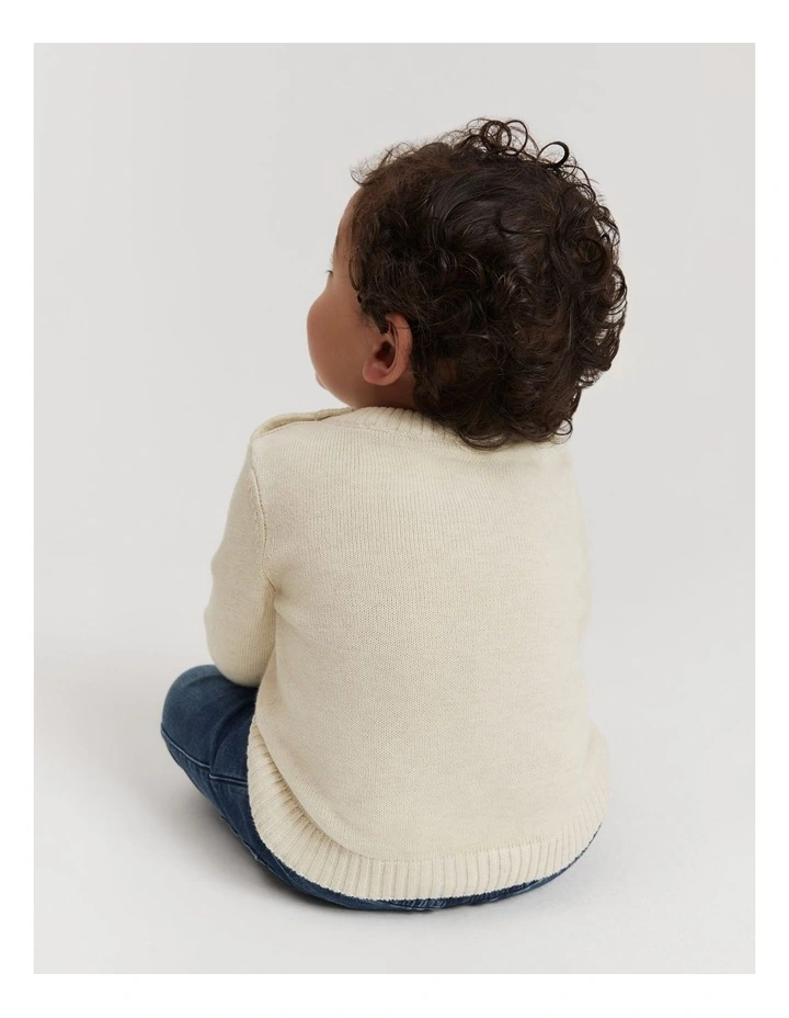 Cotton Sheep Knit in Oatmeal image 2