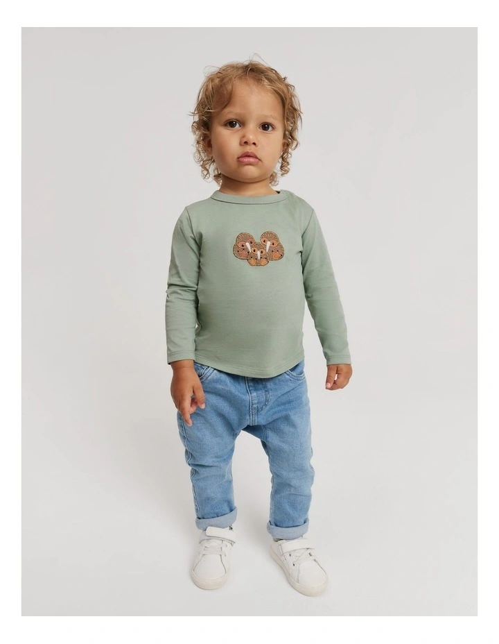 Kiwi Long Sleeve T-shirt in Fern image 1
