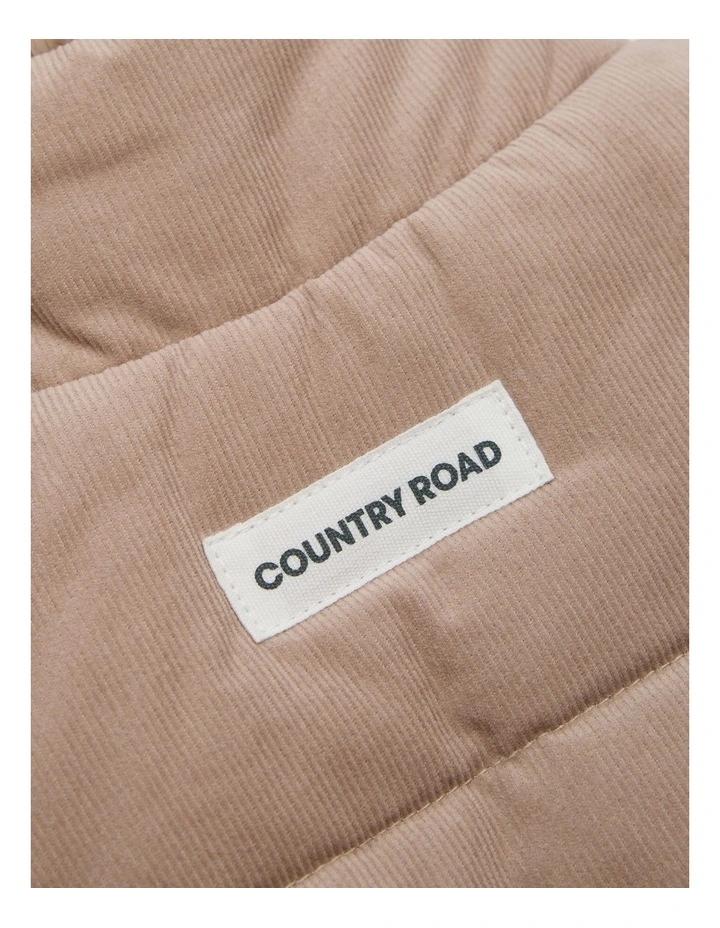 Reversible Faux Fur Vest in Mushroom image 2