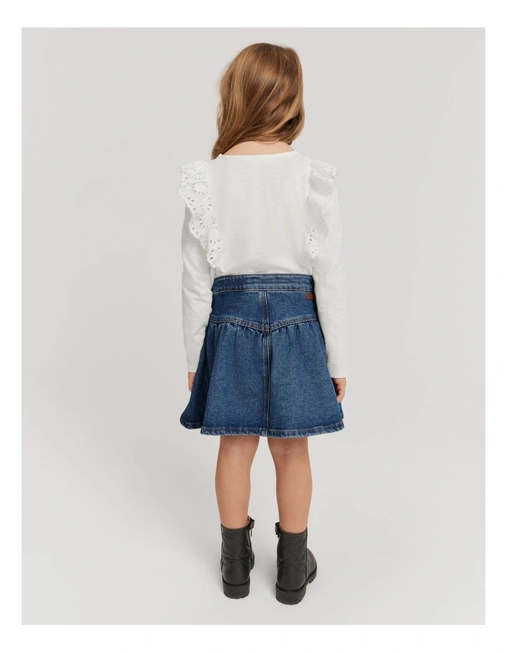 Denim Skirt in Indigo image 2