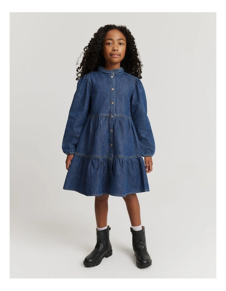 Country Road Denim Flounce Dress in Indigo | MYER Country Road Denim Flounce Dress in Indigo | MYER