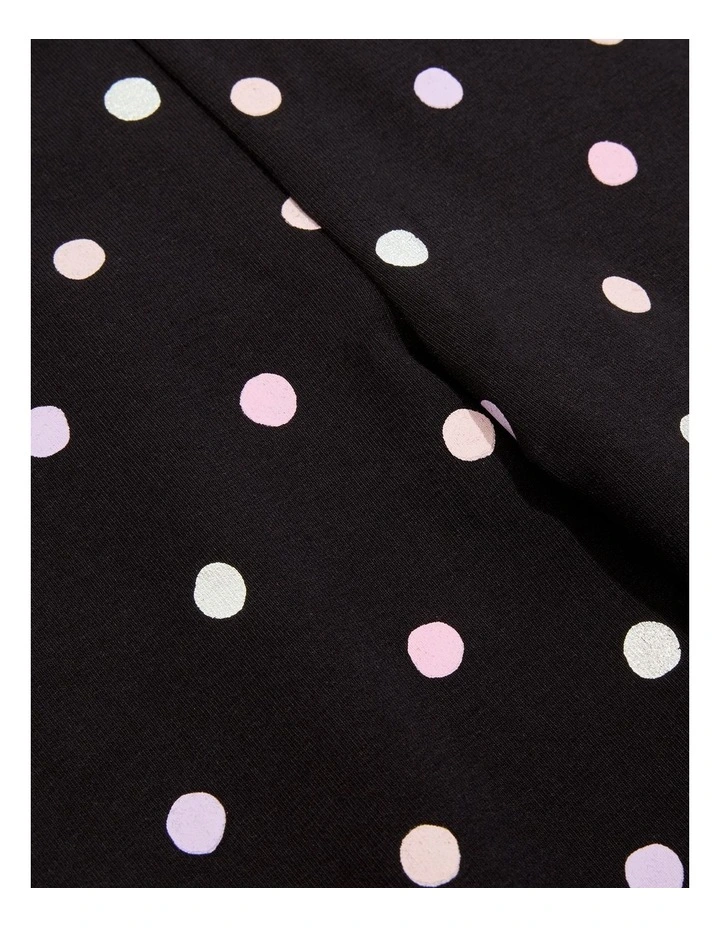 Cotton Blend Spot Legging in Multi Spot Black image 2