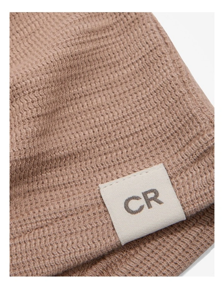 Blend Slub Texture Henley Sweat Top in Mushroom image 5