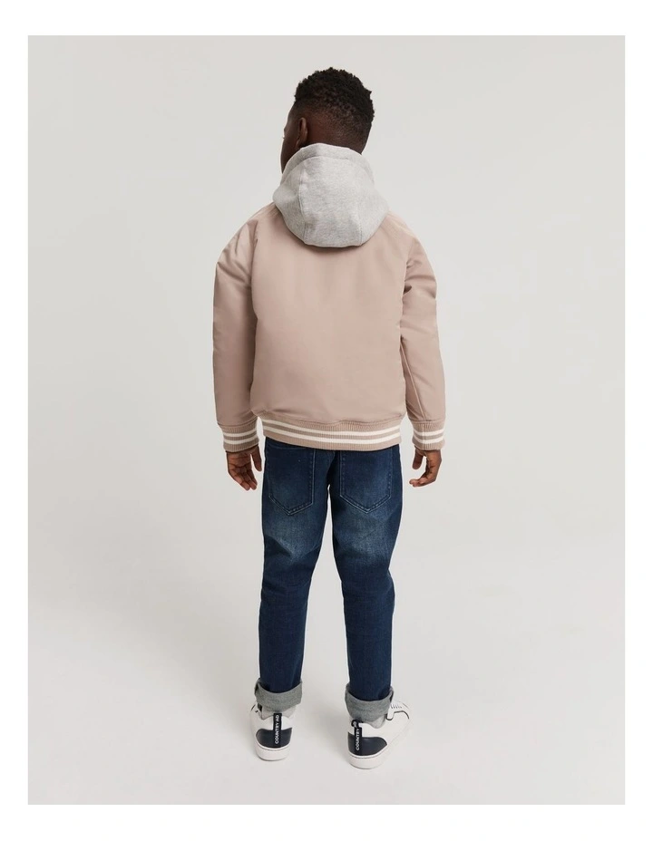 Sweat Hooded Jacket in Mushroom image 3