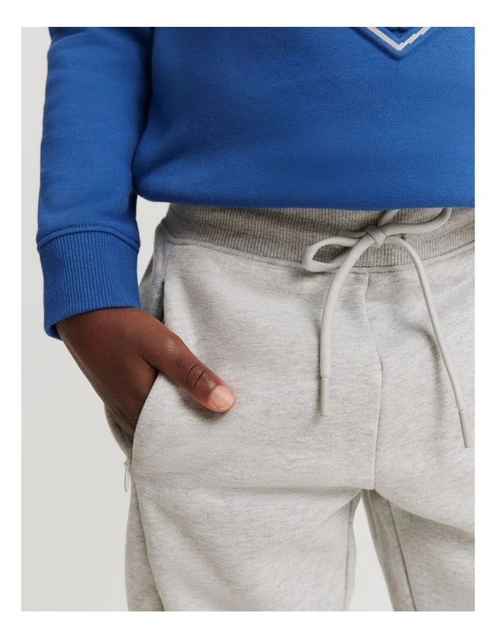 Soft Touch Track Pant in Light Grey Marle image 2
