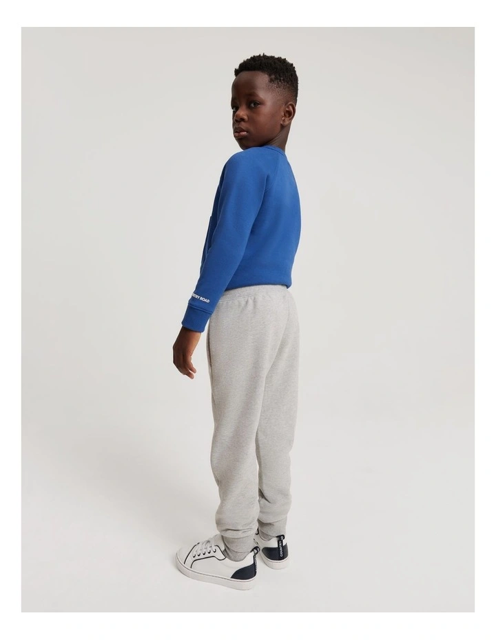 Soft Touch Track Pant in Light Grey Marle image 3