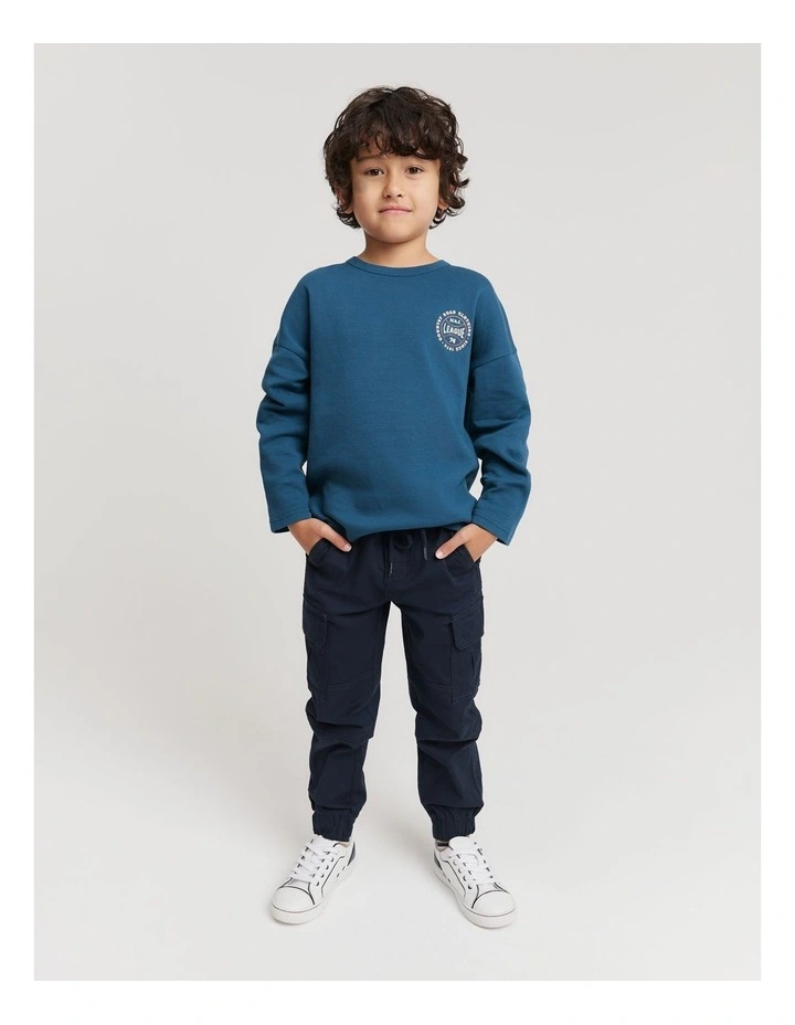 Organically Grown Cotton Baseball T-shirt in Electric Blue image 1