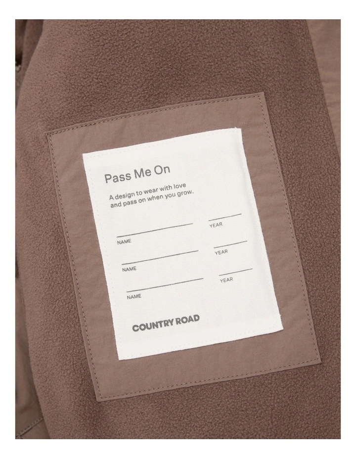 Recycled Nylon Puffer Sweat Jacket in Chocolate image 6