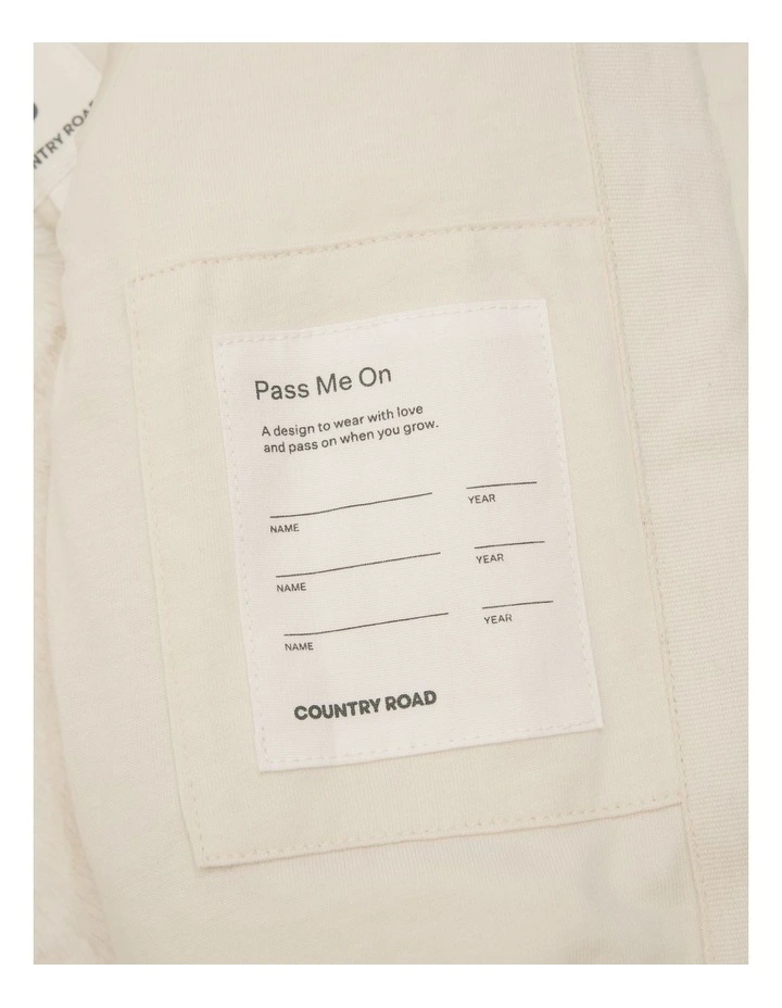 Faux Fur Jacket in Cream image 3