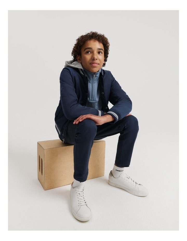 Sweat Hooded Jacket in Navy