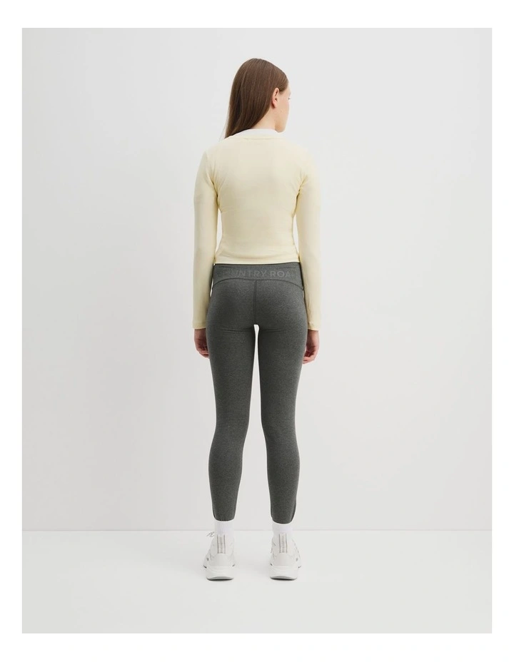 Teen Logo Legging in Mid Grey Marle image 4