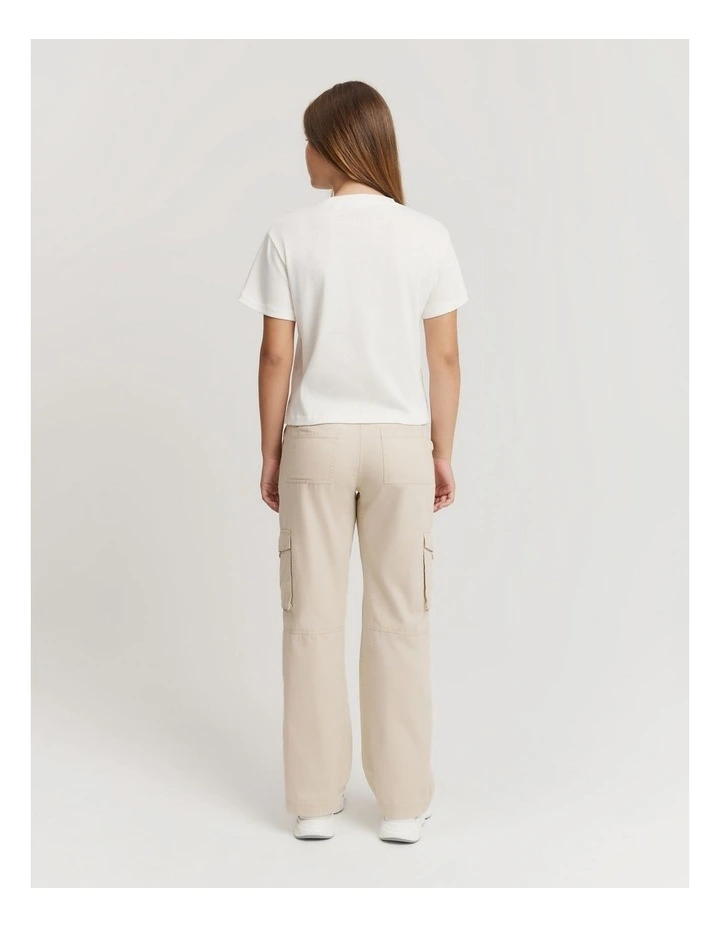 Teen Recycled Cotton Relaxed Rib T-shirt in Marshmallow image 4