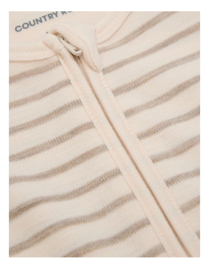Merino Wool Stripe Jumpsuit in Chocolate image 6