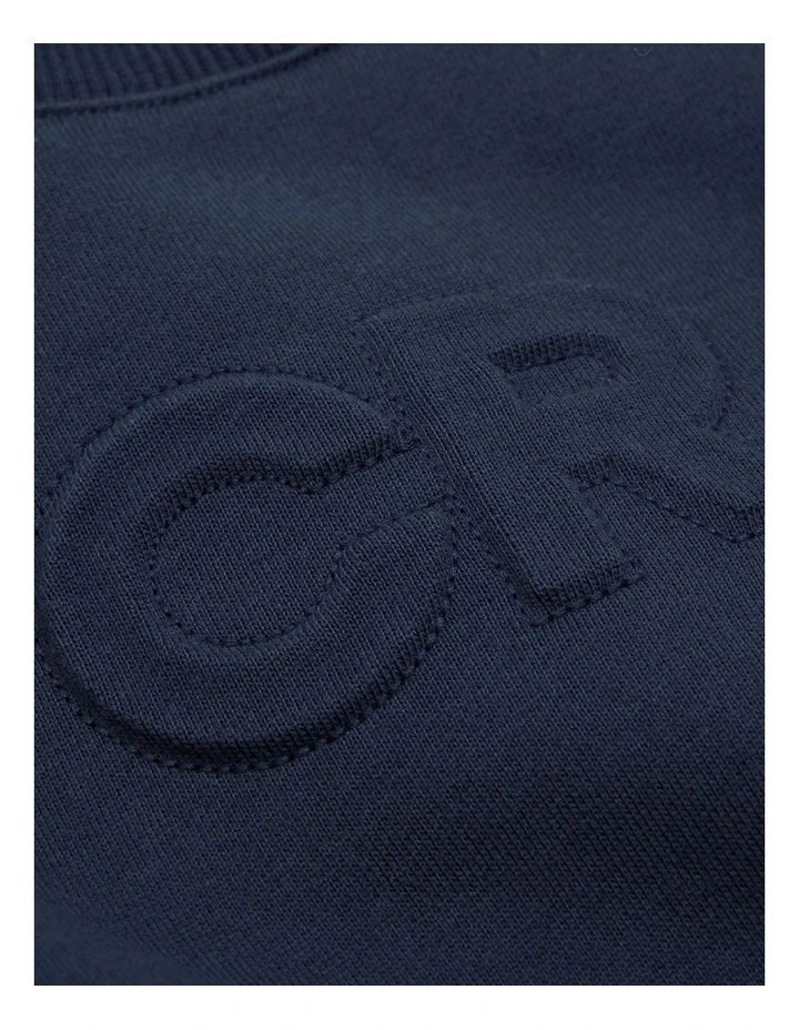 Gots-certified Organic Oversized Logo Jumpsuit in Navy image 5