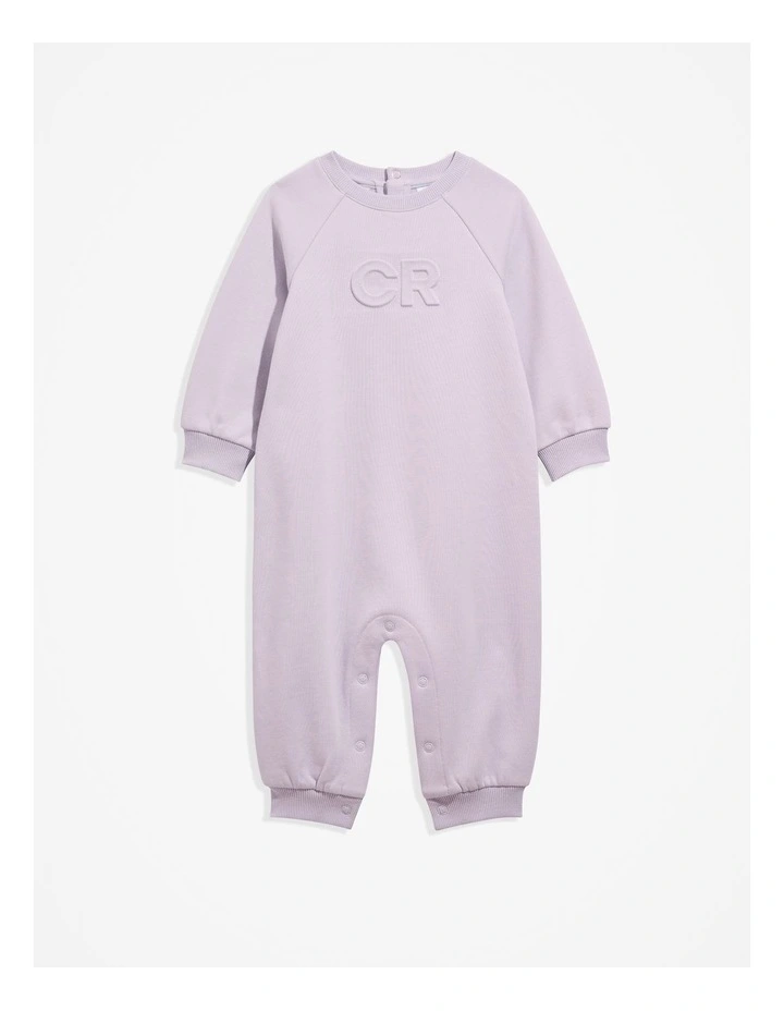 Gots-certified Organic Oversized Logo Jumpsuit in Lilac image 4