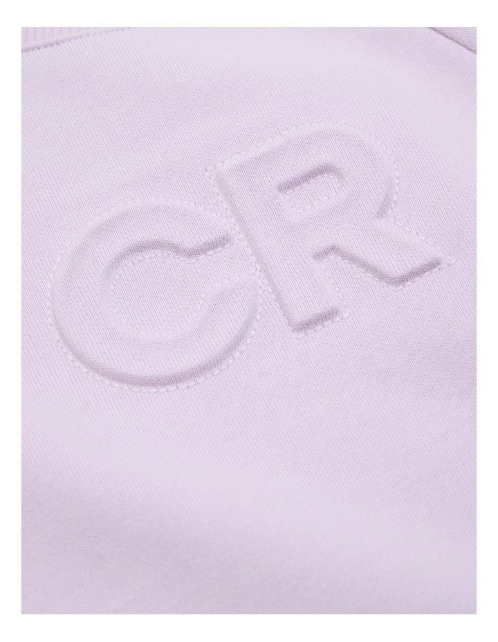 Gots-certified Organic Oversized Logo Jumpsuit in Lilac image 5