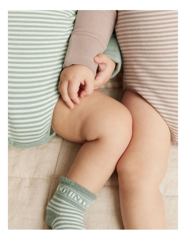 Gots-certified Organic Logo Gift Set Of 2 in Multi Stripe image 2