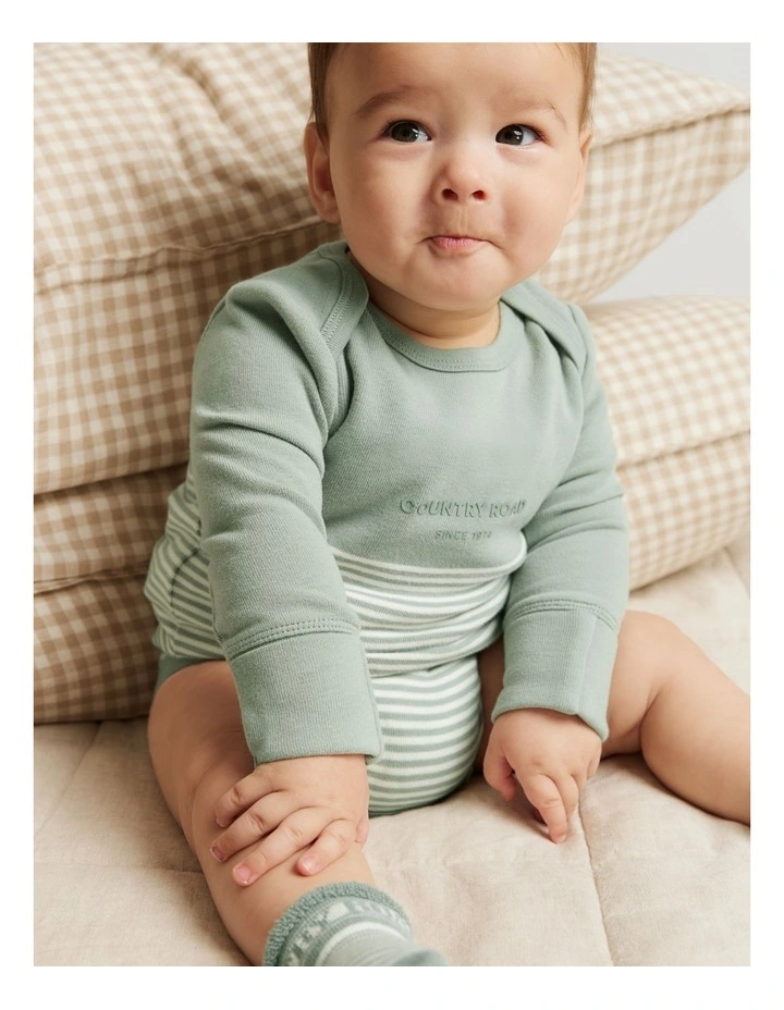 Gots-certified Organic Logo Gift Set Of 2 in Multi Stripe image 5