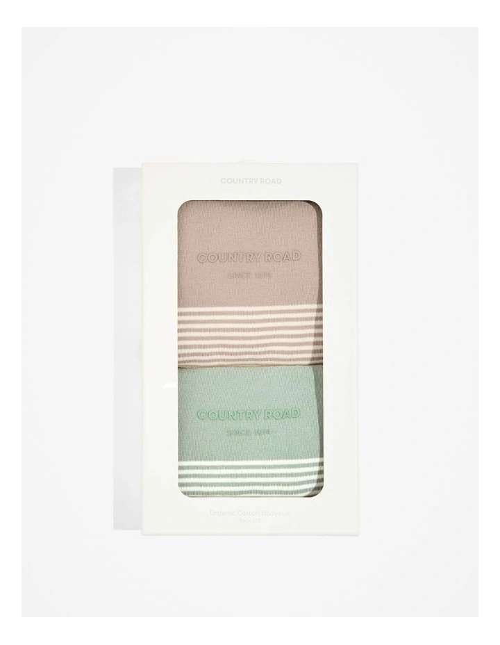 Gots-certified Organic Logo Gift Set Of 2 in Multi Stripe image 6