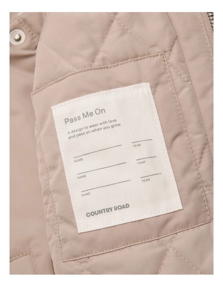 Organically Grown Cotton Sweat Hooded Jacket in Mushroom image 3