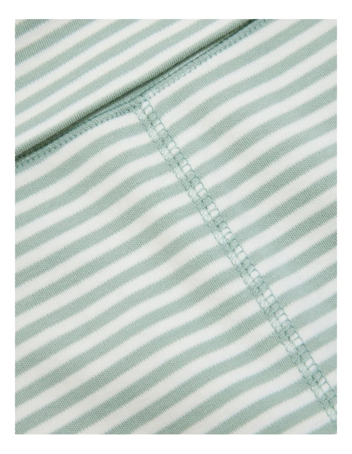 Organically Grown Cotton Stripe Soft Pant in Fern image 2