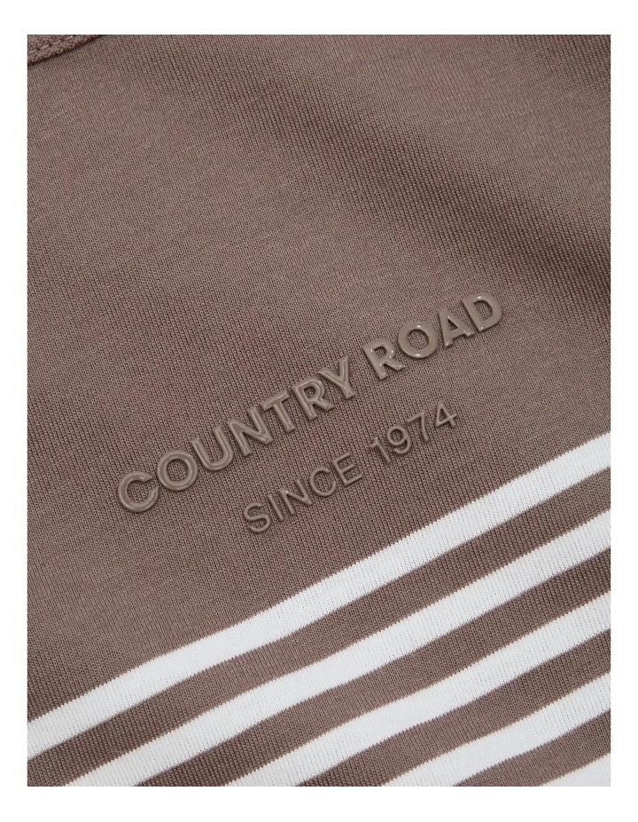 Modern Logo Stripe T-shirt in Chocolate image 2