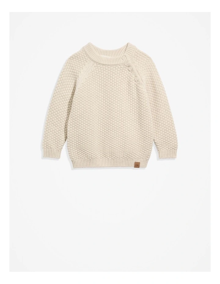 Soft Textured Knit in Oatmeal Marle image 1