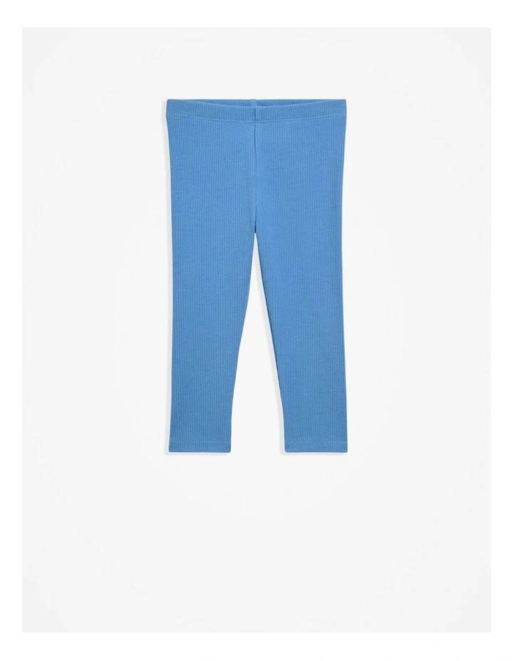 Solid Rib Legging in French Blue image 1