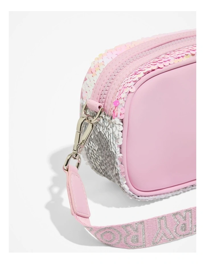 Soft Crossbody Bag in Sequin Pink image 3