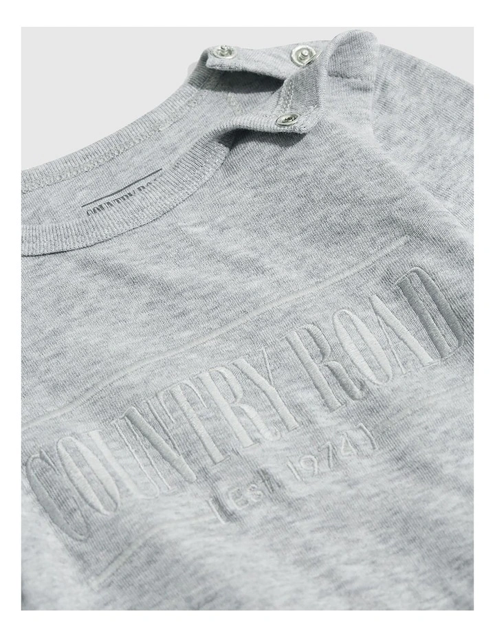 Unisex Cotton Heritage Jumpsuit in Light Grey Marle image 2