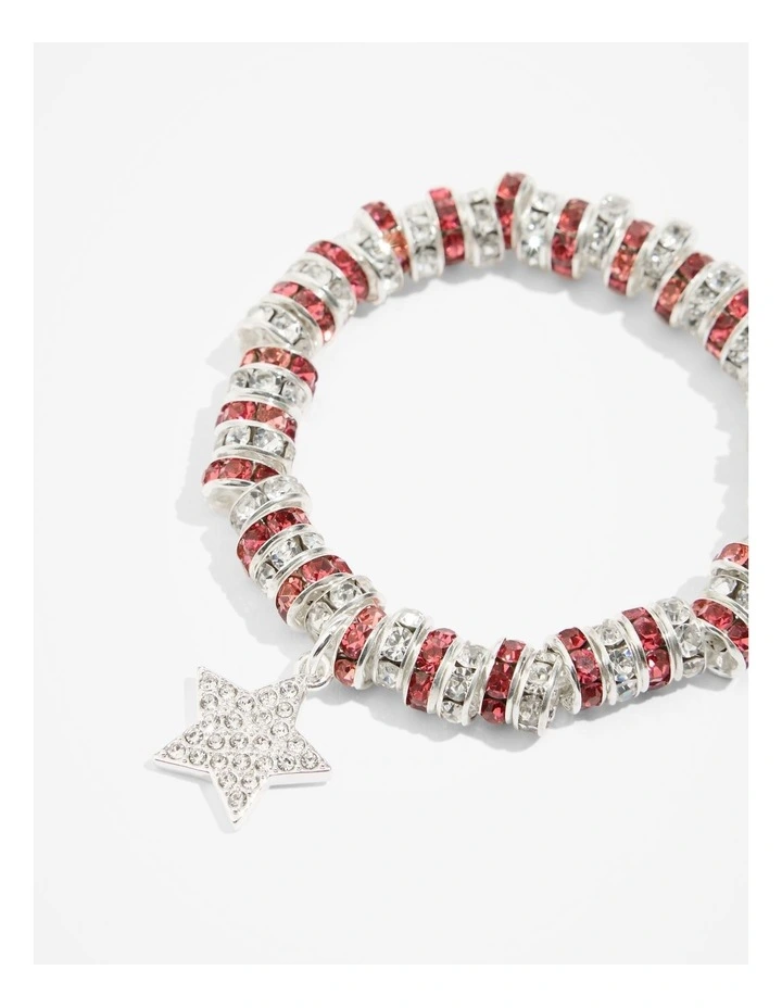 Crystal Charm Bracelet in Mineral Pink image 2