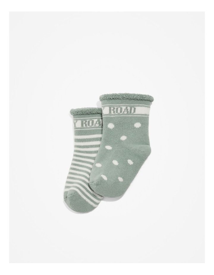 Newborn Socks Pack Of 2 in Fern Green