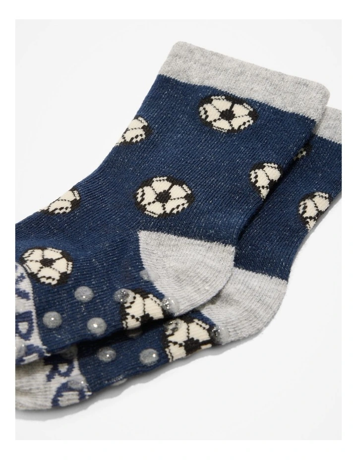 Soccer Sock in Navy image 2