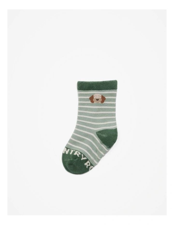 Organically Grown Cotton Blend Dog Sock in Fern image 1
