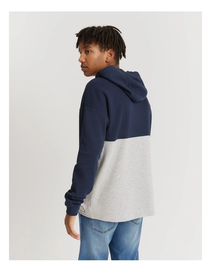 Teen Cotton Blend Logo Hooded T-Shirt in Light Grey Marle image 4