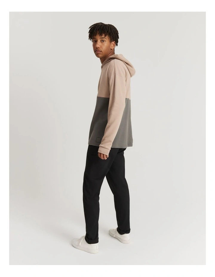 Teen Cotton Blend Logo Hooded T-Shirt in Mushroom image 4