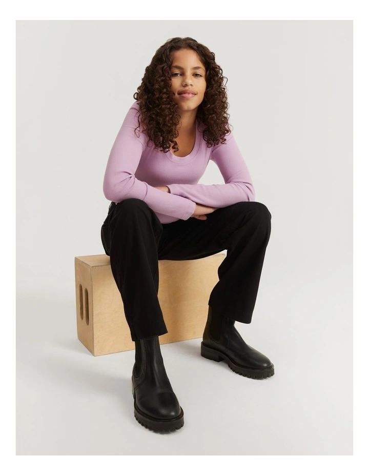 Teen Cargo Pant in Black image 2