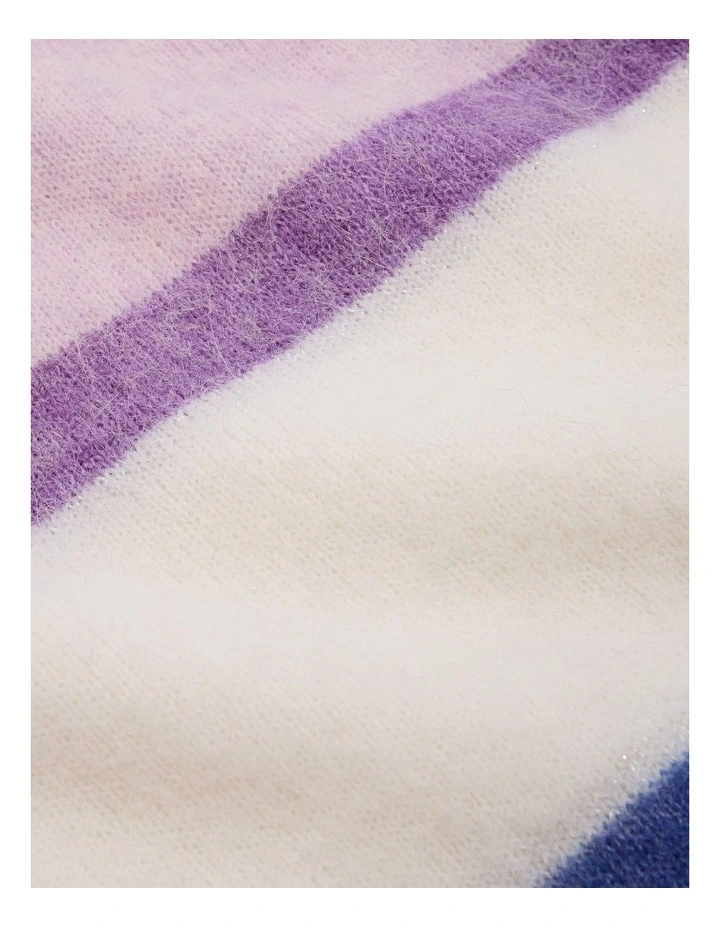 Stripe Knit Pullover in Multi Stripe image 5