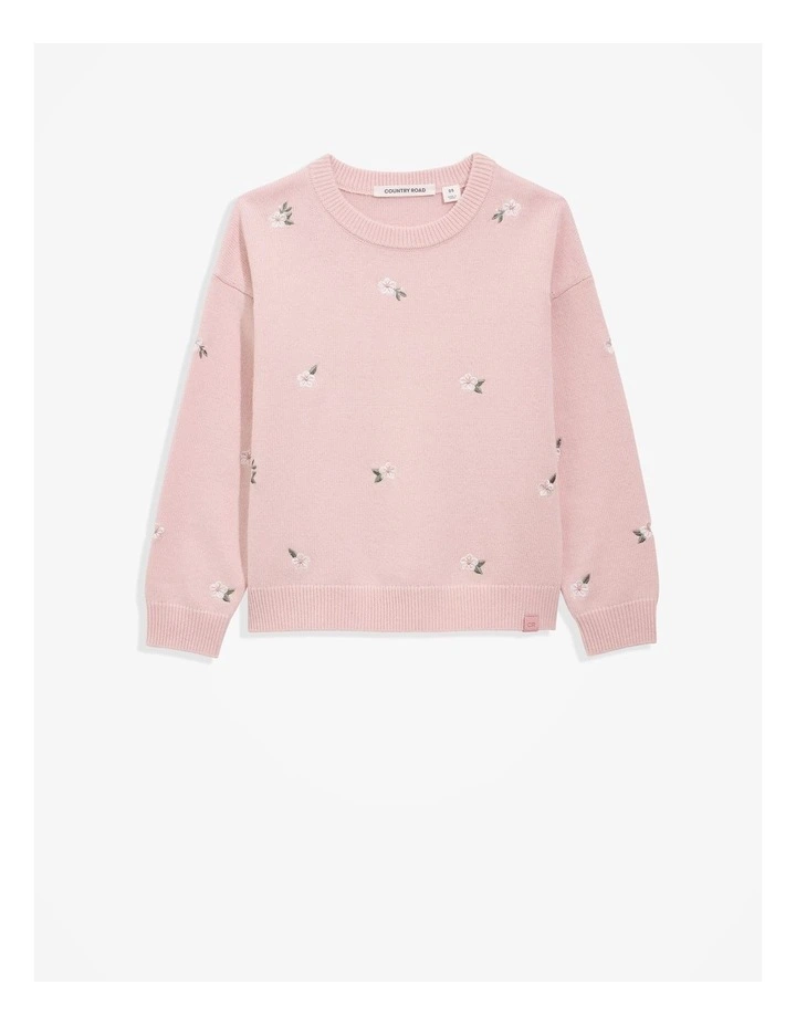 Flower Knit Pullover in Mineral Pink image 4