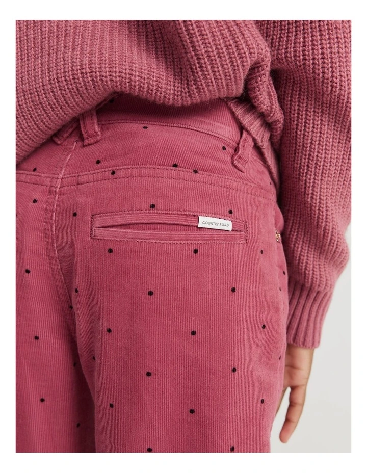 Corduroy Spot Pant in Deep Rose image 2