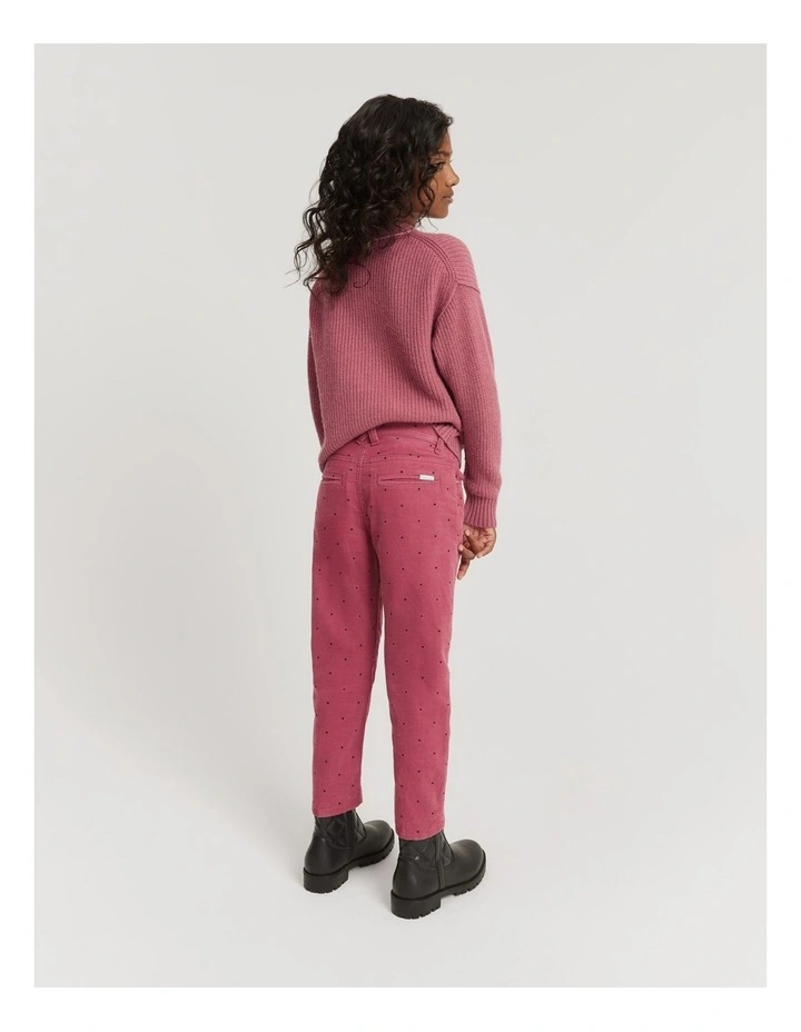 Corduroy Spot Pant in Deep Rose image 3