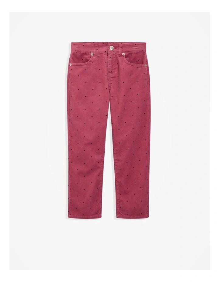 Corduroy Spot Pant in Deep Rose image 4