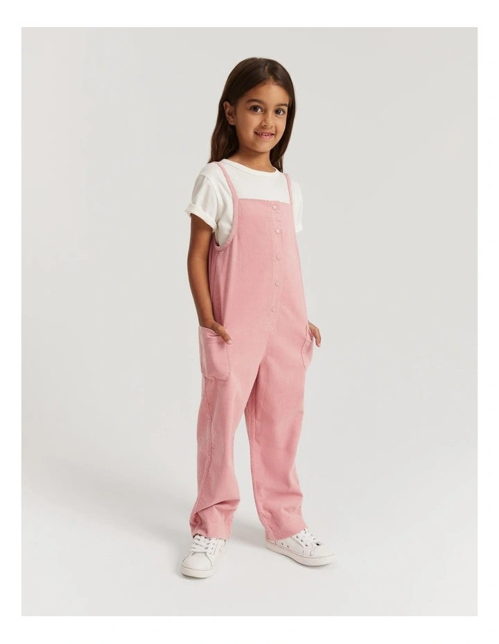 Cord Overall in Dusty Rose image 2