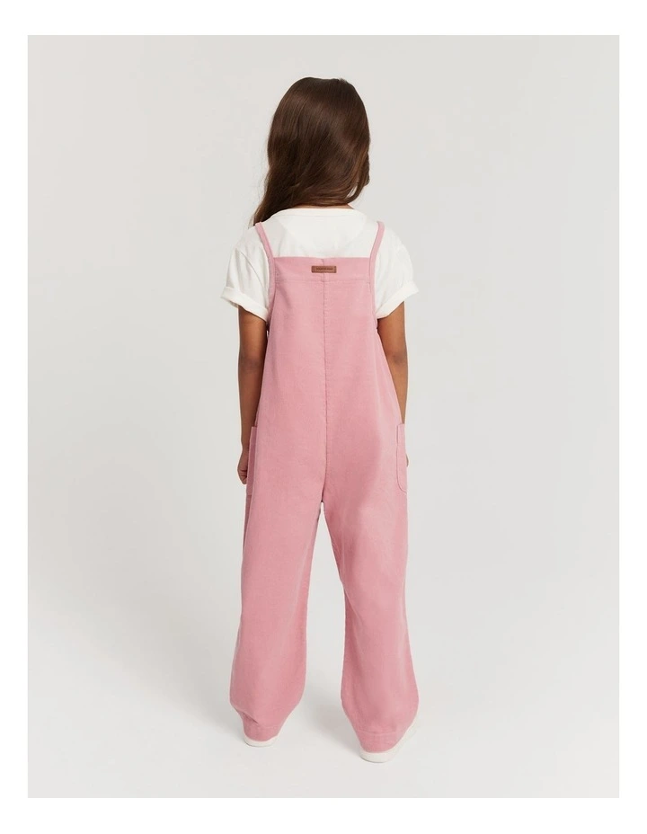 Cord Overall in Dusty Rose image 3