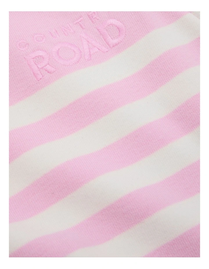 Logo Zip Jumpsuit in Rose Stripe image 2