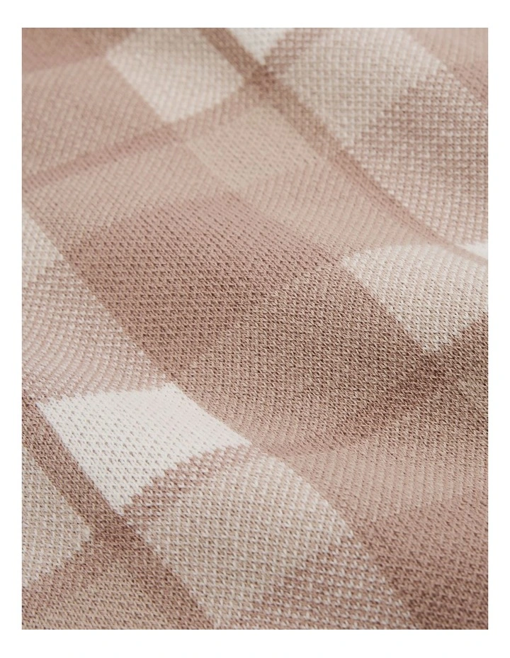 Organically Grown Cotton Gingham Knit Jumpsuit in Mushroom image 5