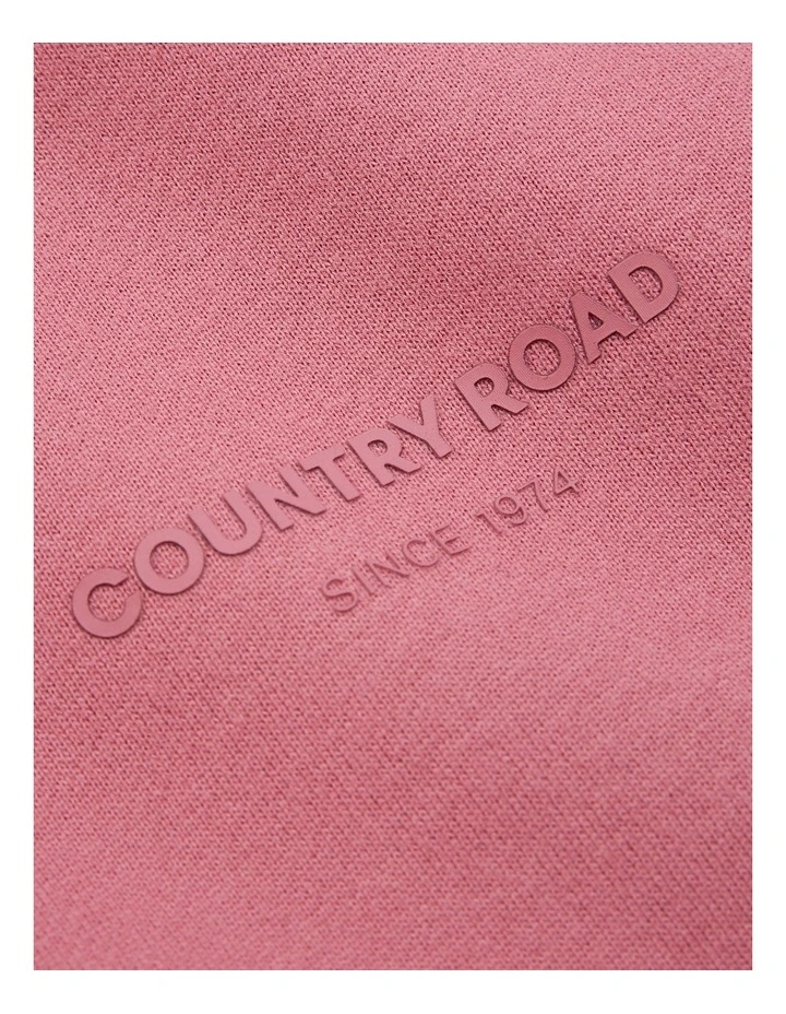 Australian Cotton Modern Logo Sweat in Deep Rose image 2