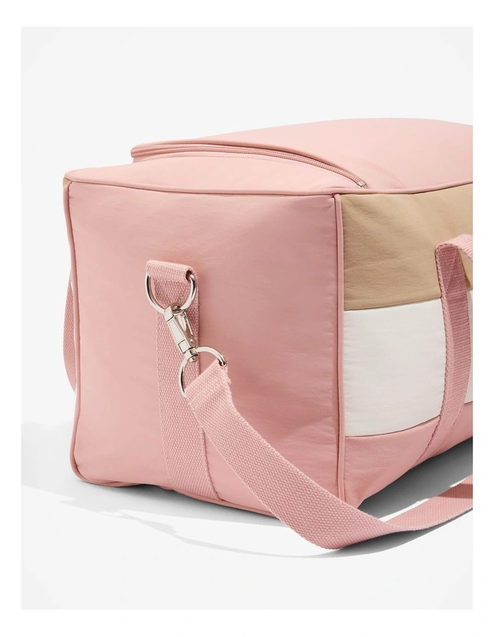 Stripe Weekender Bag in Antique Pink image 2