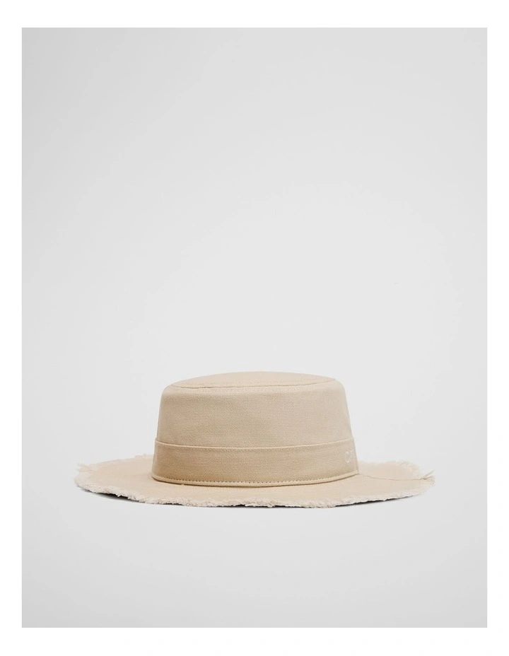 Canvas Bucket Hat in Natural image 1